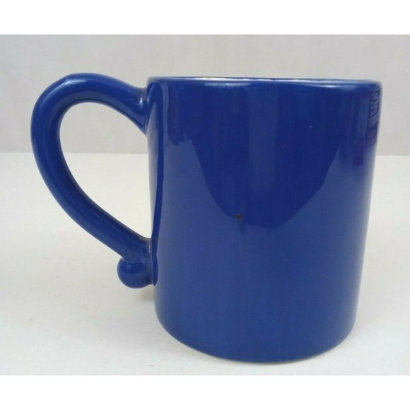 Vintage 1996 Cracker Barrel Blue 3D With Rooster Design Coffee Cup Mug 4" Tall - Picture 3 of 7